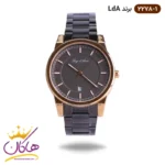 ساعت ال دی ای مشکی قاب رزگلد کد 2278/1 | لویجی د آنا LDA
