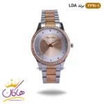 ساعت زنانه ال دی ای نگین دار نقره ای رزگلد کد 2291/1 | لویجی د آنا LDA