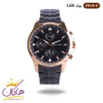 ساعت ال دی ای مشکی قاب رزگلد کد 2309/2 | لویجی د آنا LDA