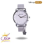 ساعت زنانه ال دی ای بند حصیری نقره ای گلدار 2323/3 | لویجی د آنا LDA
