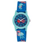 ساعت پسرانه کیو اند کیو طرح دریایی مدل Q&Q) VR99J017Y)