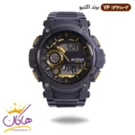 ساعت اکتیو پسرانه دو زمانه مشکی طلایی 2-13610 yp