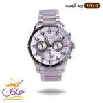 ساعت مچی کرست فلزی مردانه نقره ای کد 6190/2 CREST