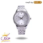ساعت زنانه کرست نقره ای نگین دار | 6174/4 crest