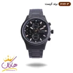 ساعت کرست مردانه فلزی مشکی ایندکس رزگلد | CREST 6176/3