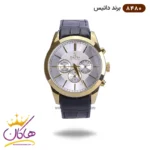 ساعت مچی مردانه داتیس بند چرمی قاب طلایی 8480/1