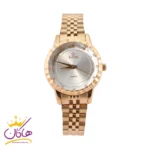 ساعت زنانه داتیس بند فلزی رزگلد نگین دار 8566/14