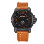 ساعت مچی مردانه نیوی فورس بند چرم عسلی 3-9099