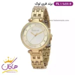 ساعت مچی زنانه فری لوک طلایی قاب گرد FL.1.10111.6