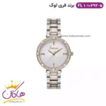 ساعت مچی زنانه فری لوک نقره ای رزگلد قاب نگینی FL.1.10292.5