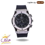 ساعت هابلوت مردانه کرنوگراف قاب نقره ای صفحه مشکی 888/34