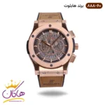 ساعت هابلوت مردانه کرنوگراف رزگلد صفحه اسکلتون 888/60
