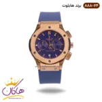 ساعت هابلوت زنانه کرنوگراف صفحه سورمه ای قاب رزگلد 888/64
