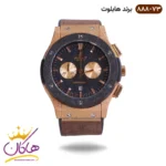 ساعت هابلوت مردانه کرنوگراف رزگلد شنی صفحه مشکی 888/73