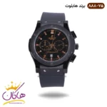 ساعت هابلوت کرنوگراف صفحه مشکی اندکس رزگلد | کد Hublot 888/75