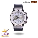 ساعت هابلوت زنانه کرنوگراف قاب نقره ای صفحه سفید 888/78
