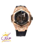 ساعت هابلوت بیگ بنگ مردانه بند رابر فضایی رزگلد G147