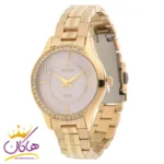 ساعت هامان فلزی زنانه تمام طلایی صفحه سفید 1115/3 L