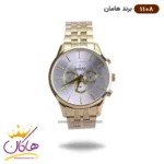ساعت مچی مردانه هامان طلایی صفحه صدفی کد G 1108