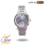 ساعت مچی هامان نقره ای رز گلد صفحه سفید کد G 1109