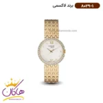 ساعت مچی زنانه لاکسمی استیل طلایی صفحه سفید مدل 1-8029