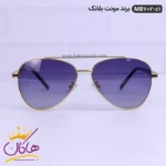 عینک اورجینال خلبانی مونت بلانک طلایی سورمه ای کد 702 Mont Blanc