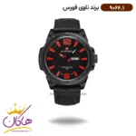 ساعت مردانه نیوی فورس بند برزنت مشکی قرمز 9066/1