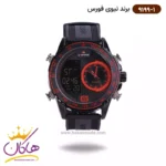 ساعت مردانه نیوی فورس دو زمانه مشکی بند رابر 9199