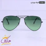 عینک آفتابی ری بن مردانه مدل 3025 خلبانی سبز | Rayban 