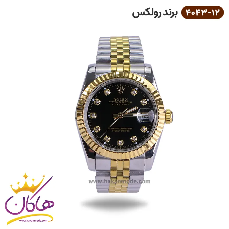 ساعت مردانه رولکس دیجاست نقره ای طلایی ساعت مردانه رولکس دیت جاست نقره ای طلایی ۴۰۴۳/12 - Image 1