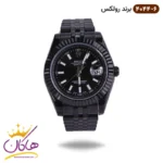 ساعت رولکس مردانه فلزی دیت جاست مشکی 4044/6