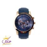 ساعت مچی مردانه رومانسون طرح بند چرم سرمه ای | Romanson