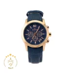 ساعت طرح رومانسون رزگلد بند چرم سورمه ای | Romanson