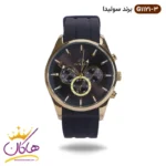 ساعت مردانه سولیدا مشکی قاب طلایی | 1121/3 solida G