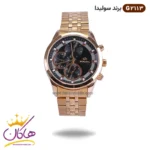 ساعت سولیدا مردانه رزگلد صفحه مشکی کد G 2113