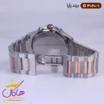 ساعت زارا مردانه بند فلزی کرنوگراف نقره ای رزگلد G3060/1 - Image 2