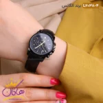ساعت الگانس زنانه بند چرمی مدل L2038 مشکی - Image 2