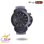 ساعت مردانه الکساندر فلزی تمام مشکی کربن | 9205/1