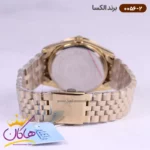 ساعت الکسا مردانه فلزی طلایی صفحه سفید کد 0056/2 - Image 4