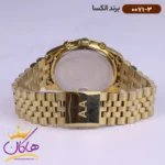 ساعت الکسا مردانه فلزی کد طلایی فول دیت 0071/3 - Image 5