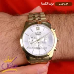 ساعت الکسا مردانه فلزی کد طلایی فول دیت 0071/3 - Image 2