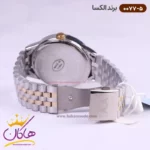 ساعت الکسا مردانه فلزی قاب طلایی کد 0077/5 - Image 3