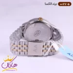 ساعت الکسا مردانه فلزی قاب طلایی کد 0077/5 - Image 4