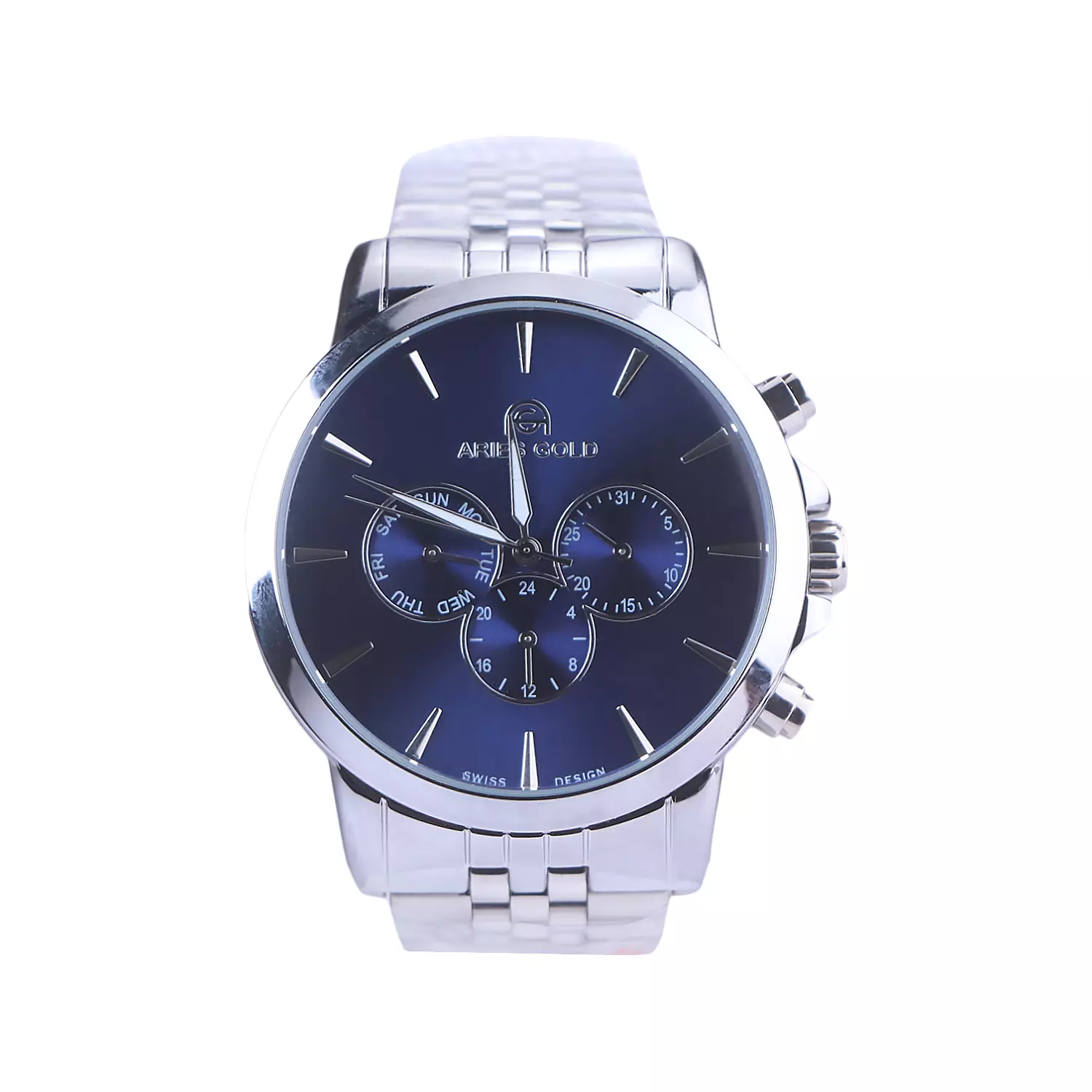 Aries-Gold-Watch-Code-G-4148.31.webp ساعت مچی عقربه ای آریس گلد مردانه فلزی نقره ای G4148/3 - Image 1