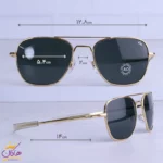 عینک آفتابی مردانه فریم خلبانی طلایی AO 56/1 - Image 2