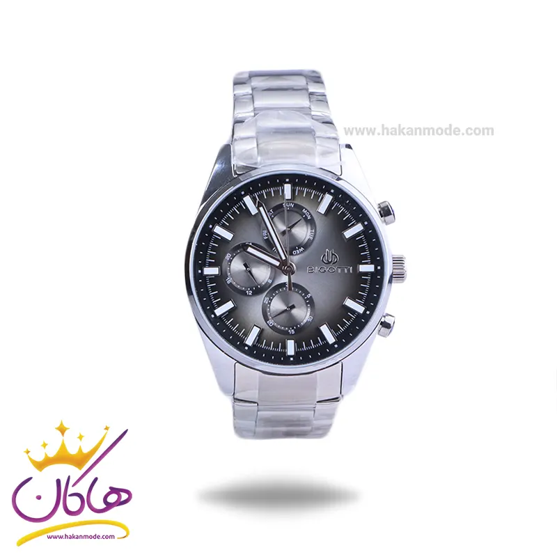 Bigotti-watch-code-BG-1.10515.21.webp ساعت مچی بیگوتی مردانه فلزی صفحه طوسی BG.1.10515/2 - Image 1