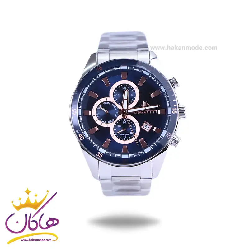 Bigotti-watch-code-BG.1.10416.21.webp ساعت مچی بیگوتی مردانه فلزی صفحه سورمه ای BG.1.10416/2 - Image 1