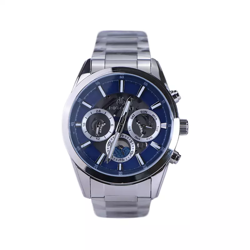 Bigotti-watch-code-BG.1.10561.31-1.webp ساعت عقربه ای بیگوتی مردانه فلزی نقره ای صفحه سورمه ای BG.1.10561/3 همراه با جاکارتی - Image 1