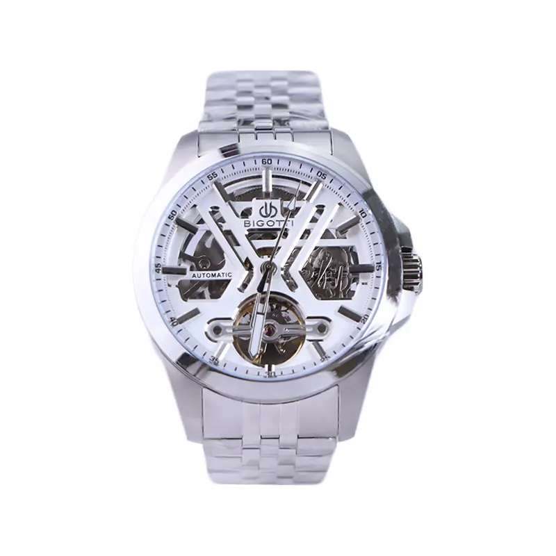 Bigotti-watch-code-BG.1.10564.11.webp ساعت مچی بیگوتی مردانه اتوماتیک بند فلزی و چرم BG .1.10564/1 - Image 1