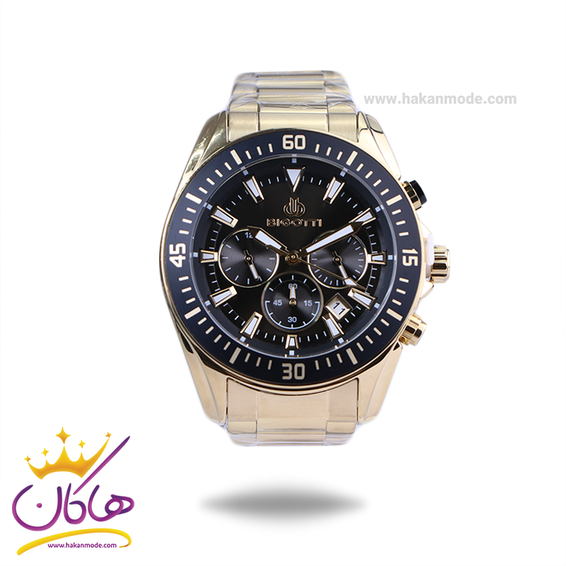 Bigotti-watch-code-BG.1.10570.3E1.webp ساعت مچی بیگوتی مردانه کرنوگراف بند فلزی و چرم BG.1.10570-3E - Image 1